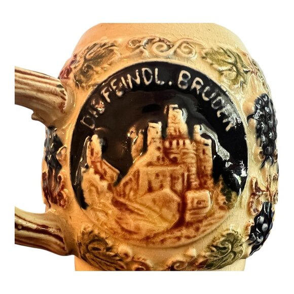 Gerzit Gerz Castles On The Rhine Vintage Beer Stein Mug Set Of 3 Made In Germany - Picture 9 of 9